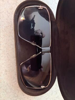 Tom Ford Gold/Black Aviator Sunglasses. #221076M13407400. Retail $710